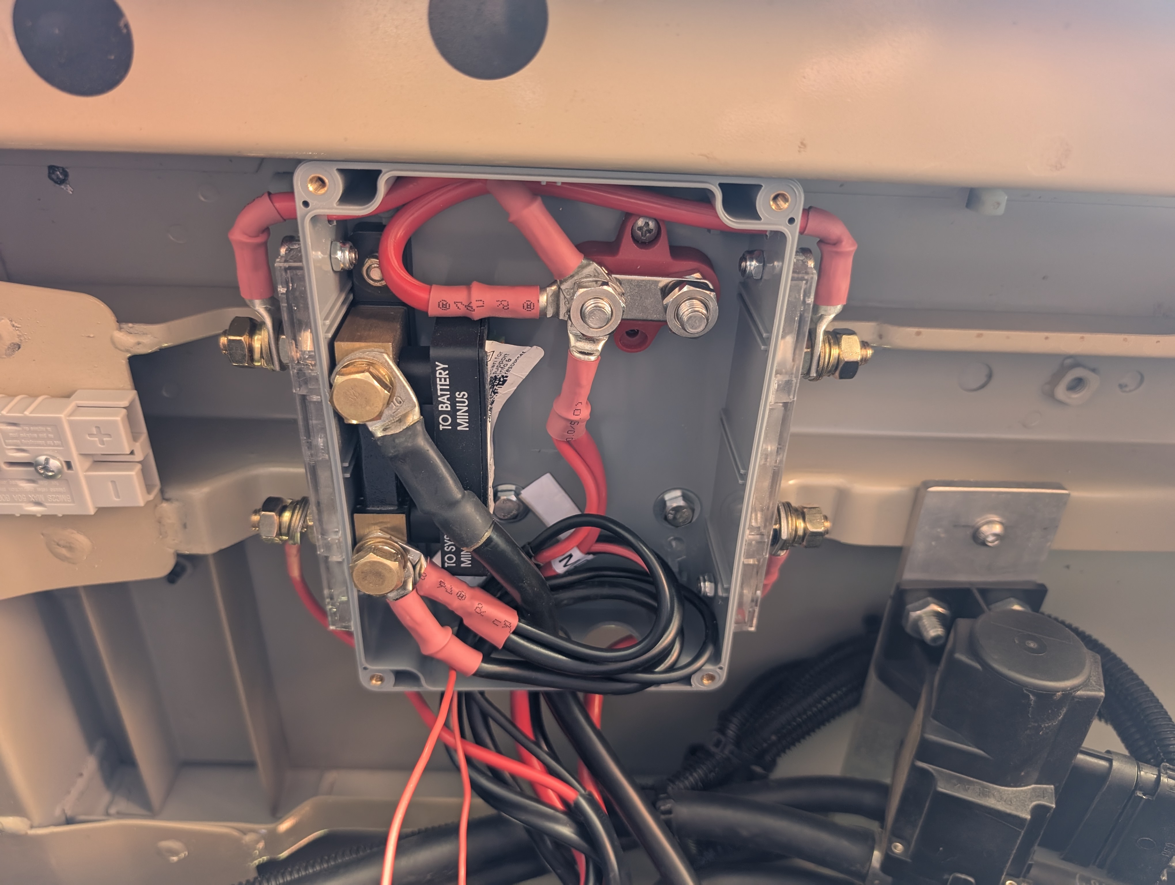 Victron SmartSolar charge controller and dual Orion-Tr DC/DC chargers wall mount